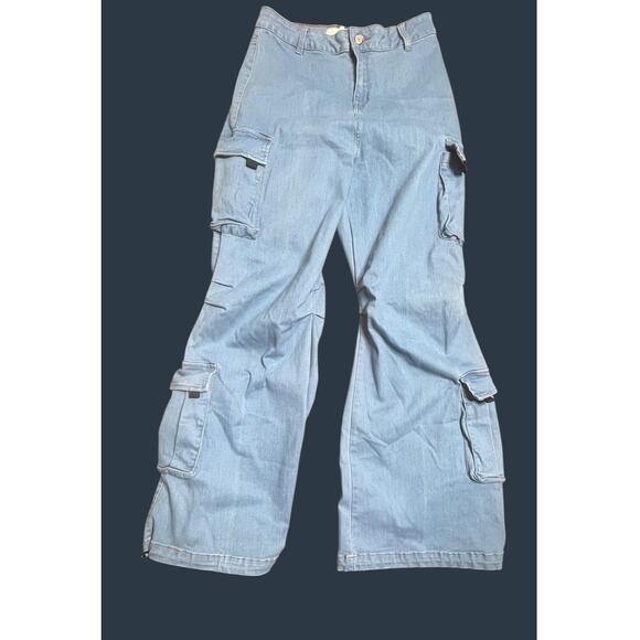 Labijou Cargo Jeans Cargo Light Color Denim Large Jrs - Picture 2 of 14